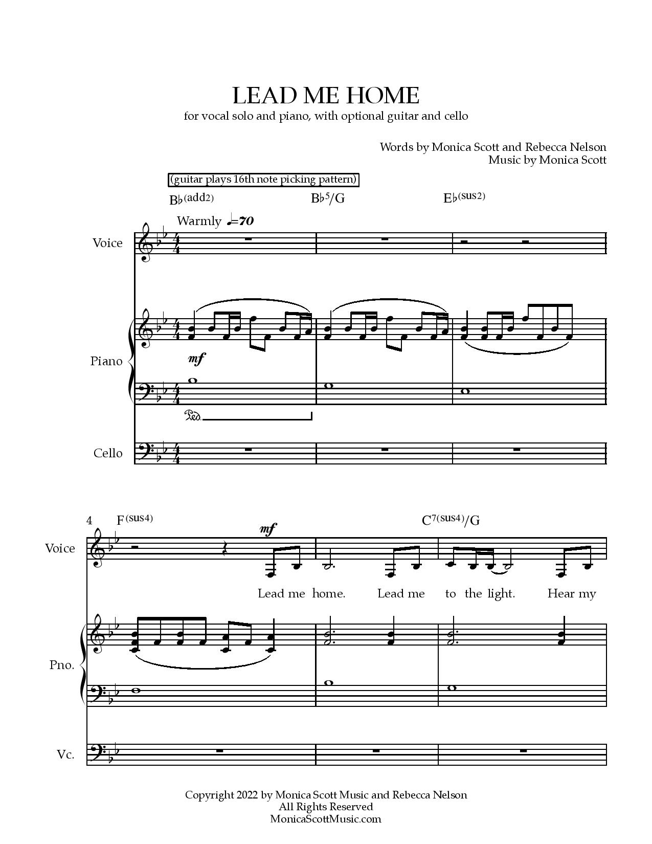 Lead Me Home - Sheet Music - Image 2