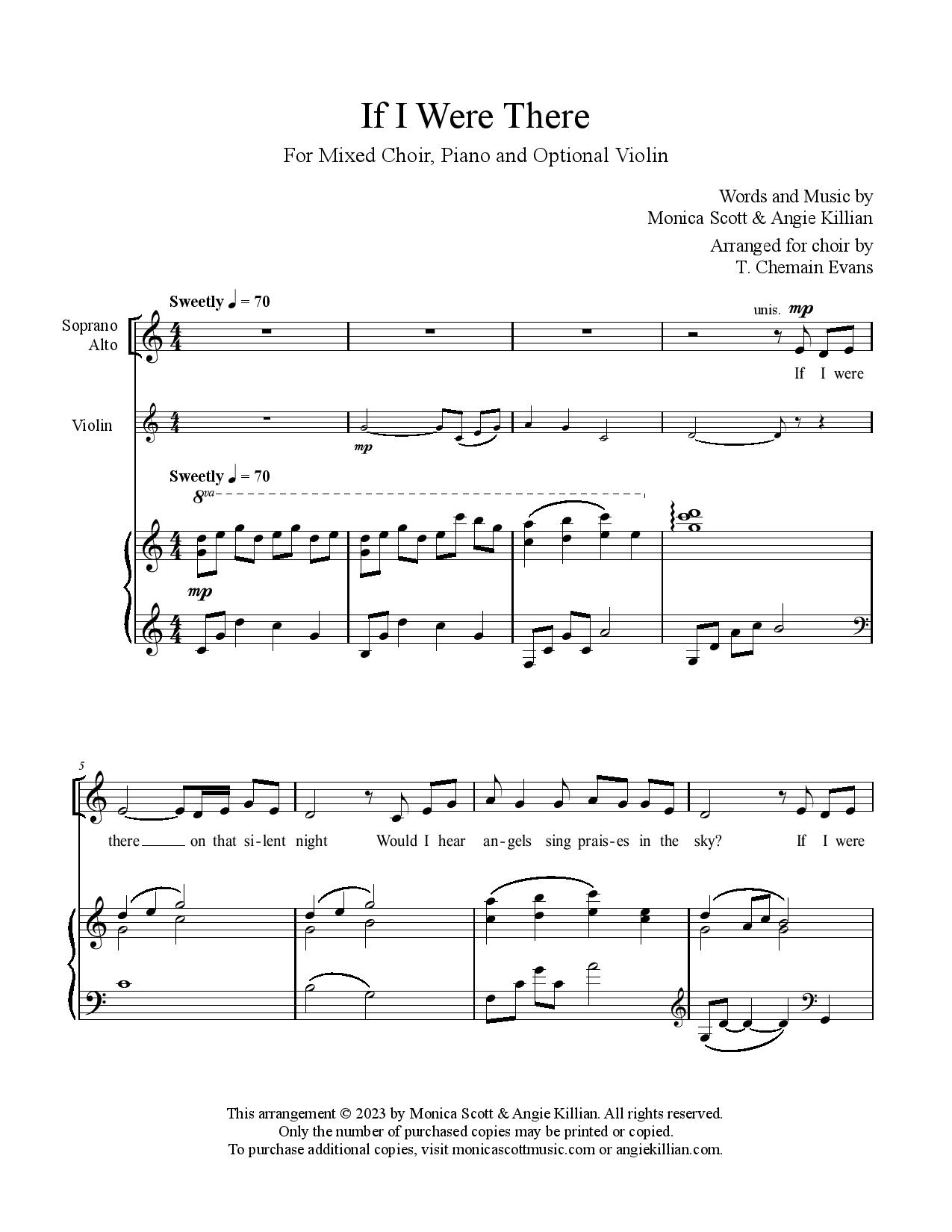 If I Were There - Choir + optional violin - Image 2
