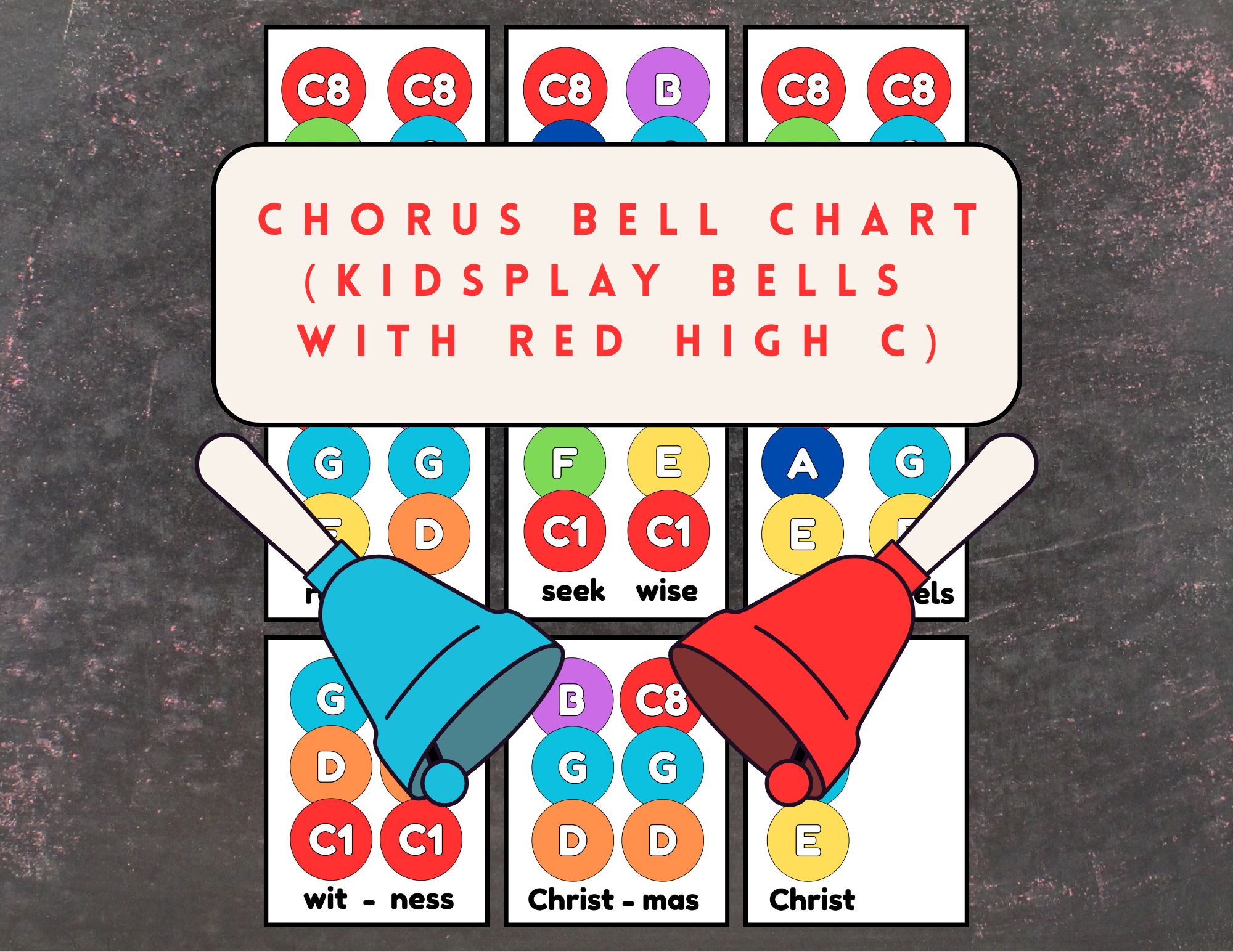 Witness of Christmas - chorus bell chart (red high C)