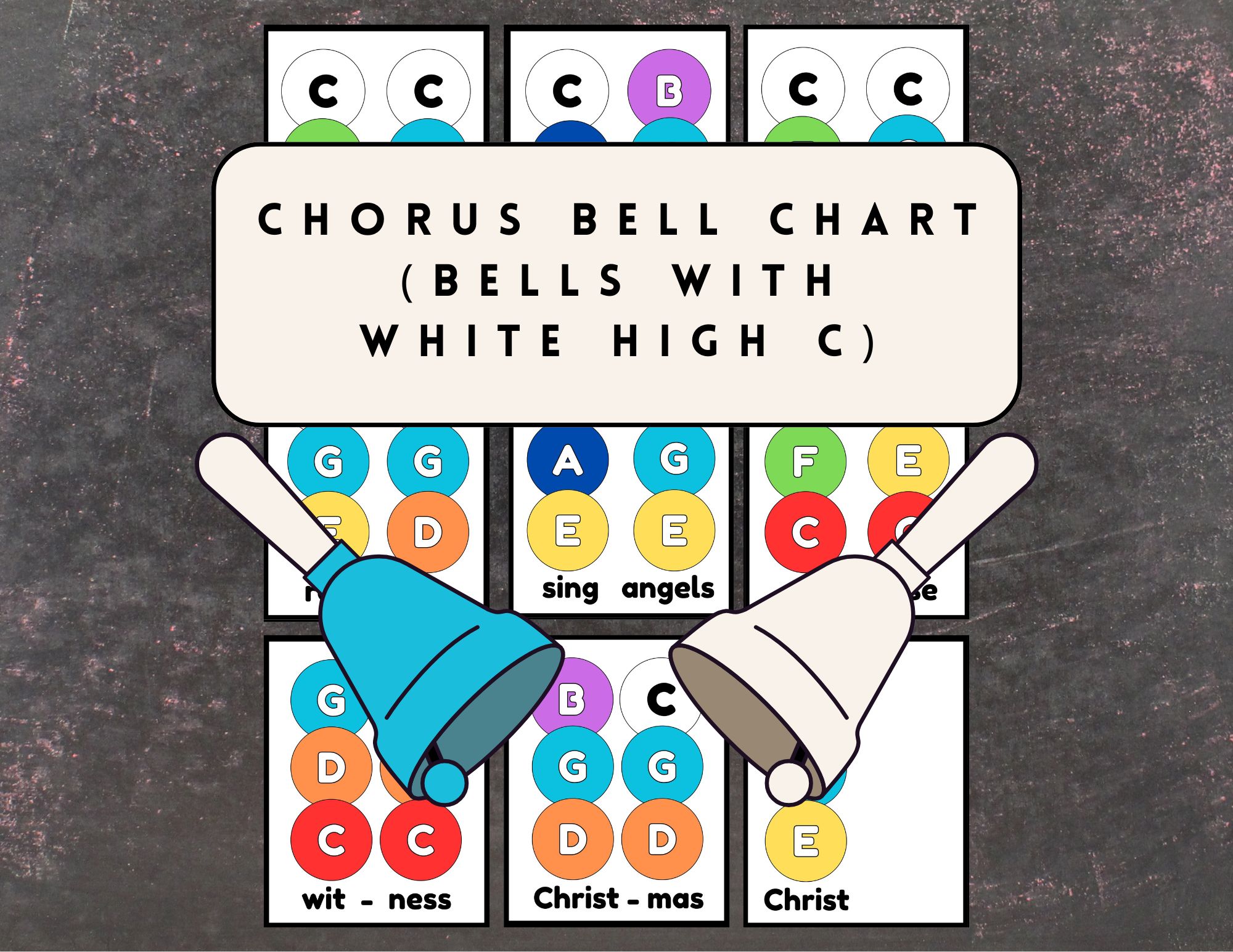 Witness of Christmas - chorus bell chart (white high C)